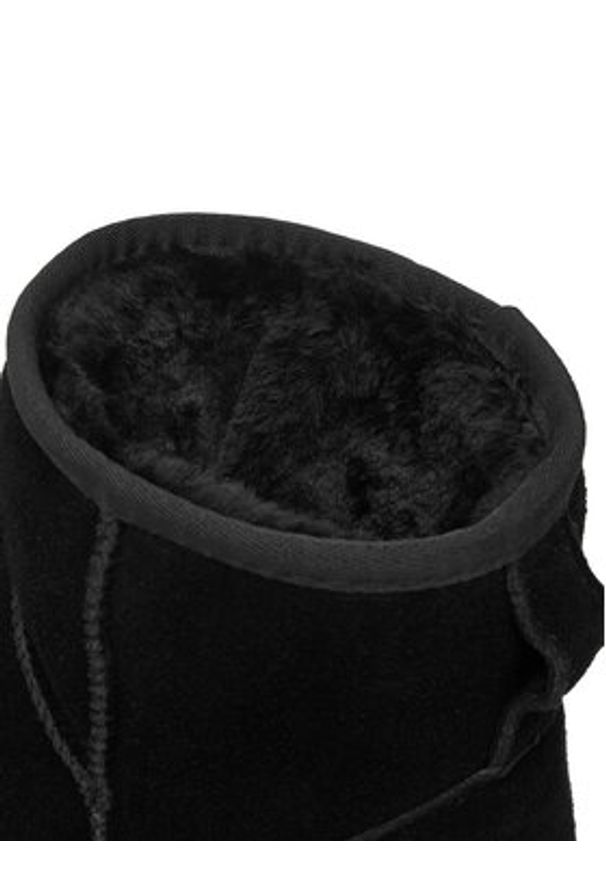 DeeZee Śniegowce DZ-79 Czarny. Kolor: czarny. Materiał: zamsz, skóra