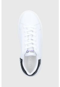 Liu Jo Buty skórzane kolor biały na platformie. Nosek buta: okrągły. Zapięcie: sznurówki. Kolor: biały. Materiał: skóra. Obcas: na platformie #5