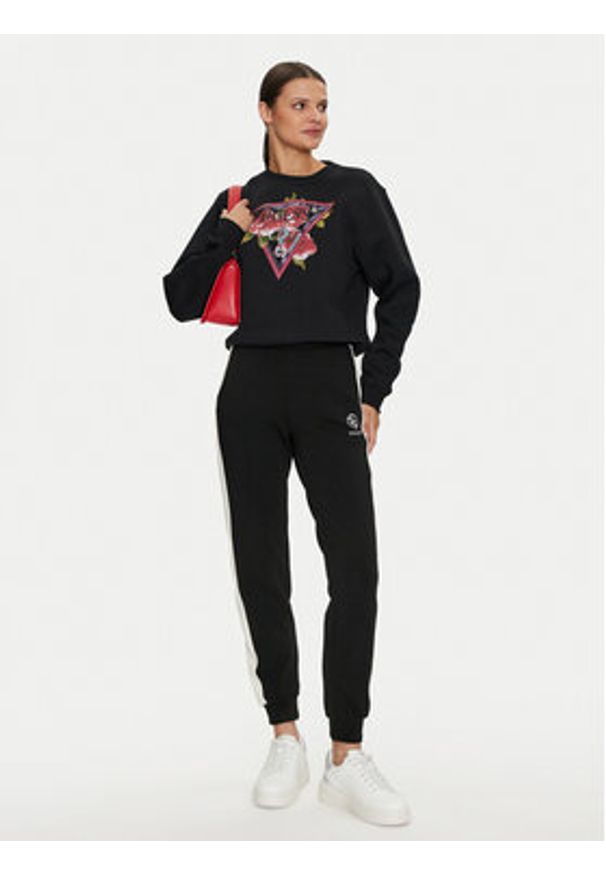 Guess Bluza W4YQ26 K9Z21 Czarny Regular Fit. Kolor: czarny. Materiał: bawełna, syntetyk
