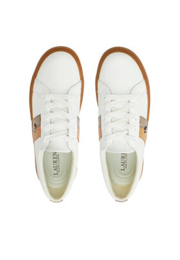 Lauren Ralph Lauren Sneakersy 802942784001 Biały. Kolor: biały. Materiał: skóra