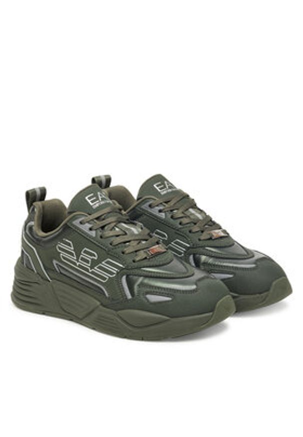 EA7 Emporio Armani Sneakersy 7X000306 AF18446 MZ233 Zielony. Kolor: zielony. Materiał: skóra