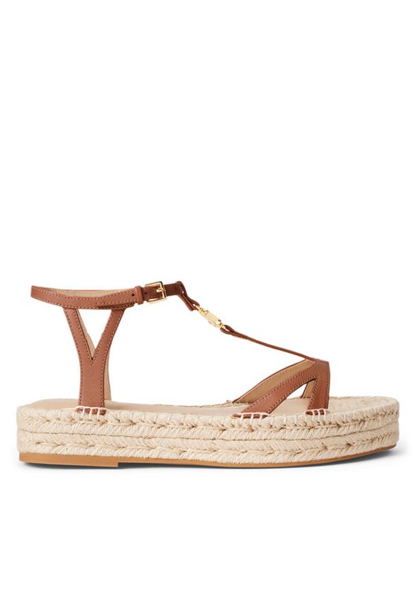 Lauren Ralph Lauren Espadryle Payton 802927966001 Brązowy. Kolor: brązowy. Materiał: skóra