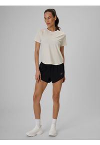 4f - 4F Koszulka treningowa regular szybkoschnąca damska - biała S. Kolor: biały. Materiał: materiał, włókno. Sport: fitness #2