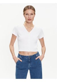 Levi's® Bluzka Monica A7182-0000 Biały Slim Fit. Kolor: biały. Materiał: bawełna #1