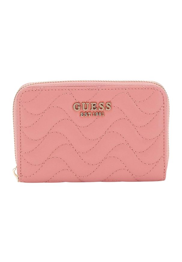 Guess - GUESS Różowy portfel damski Melisandra. Kolor: różowy. Materiał: skóra ekologiczna