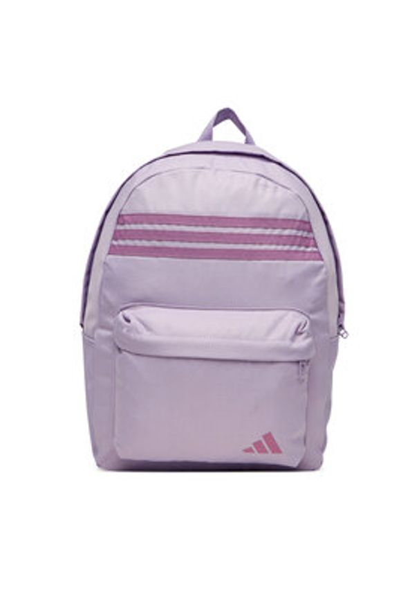 Adidas - adidas Plecak Classic 3-Stripes Horizontal JZ3322 Fioletowy. Kolor: fioletowy. Materiał: materiał
