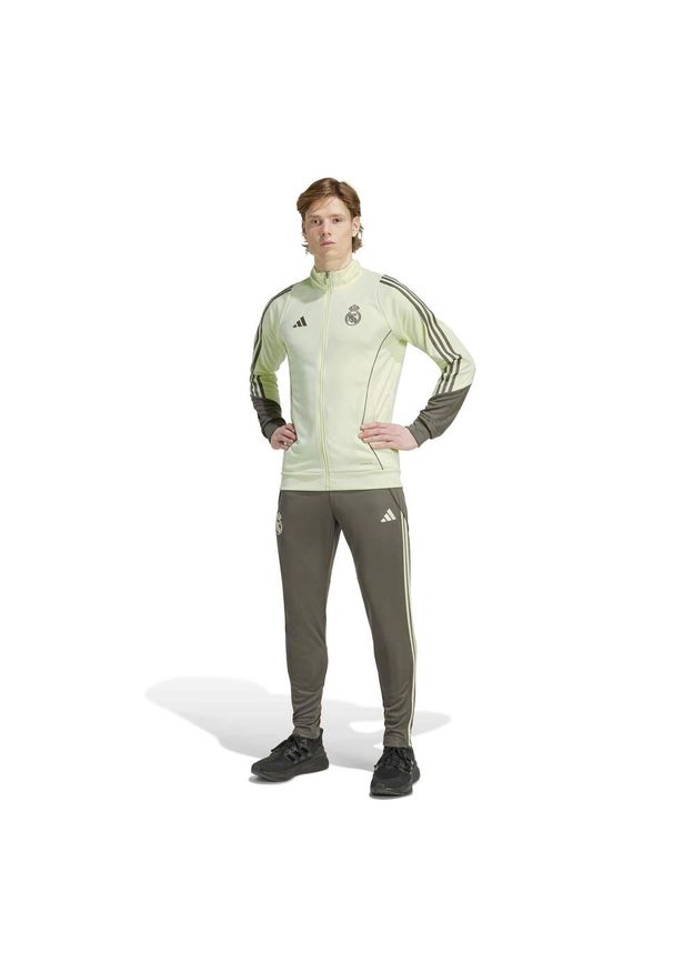 Adidas Sport Real Tk Suit Dorosłych. Kolor: beżowy. Materiał: dresówka