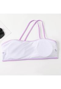 Intica - Bikini bandeau na plażę i lato z elastycznego materiału Mihane. Kolor: czarny. Materiał: materiał #2