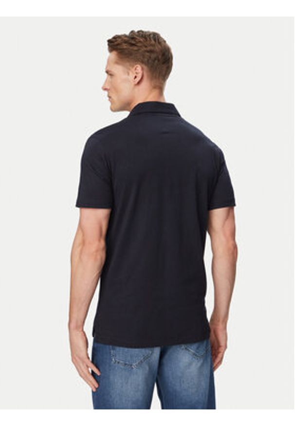 Emporio Armani Polo EM000571 AF20424 UB102 Granatowy Regular Fit. Typ kołnierza: polo. Kolor: niebieski. Materiał: bawełna