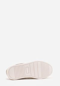 Born2be - Ciemnobeżowe Półbuty Typu Mokasyny z Plecionką Aigalira. Okazja: na co dzień. Kolor: beżowy. Materiał: jeans. Styl: klasyczny, casual, elegancki #3