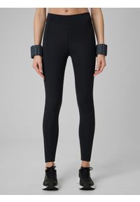 4f - 4F Legginsy treningowe szybkoschnące damskie - czarne XS. Stan: podwyższony. Kolor: czarny. Długość: do kostek. Sport: fitness #2