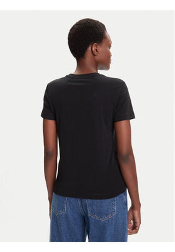 GANT - Gant T-Shirt Shield 4200200 Czarny Regular Fit. Kolor: czarny. Materiał: bawełna