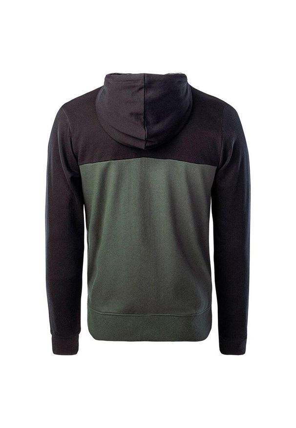 Hi-tec - Męska Bluza Sabarin Z Pełnym Zamkiem Błyskawicznym. Kolor: czarny, zielony, wielokolorowy. Styl: sportowy
