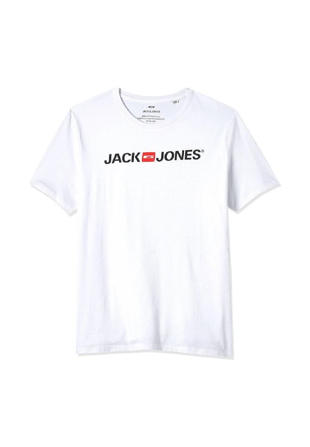 Koszulka z krótkim rękawem Męska Jack & Jones 12137126 Biały. Kolor: biały. Długość rękawa: krótki rękaw. Długość: krótkie. Sport: fitness