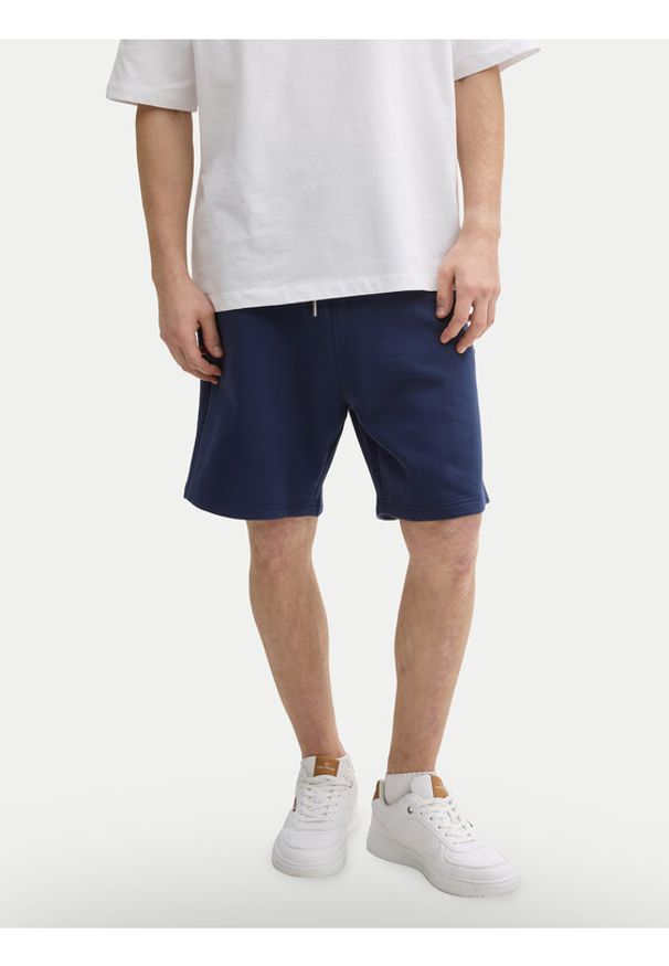 Tom Tailor Denim Szorty sportowe 1045584 Granatowy Regular Fit. Kolor: niebieski. Materiał: bawełna. Styl: sportowy