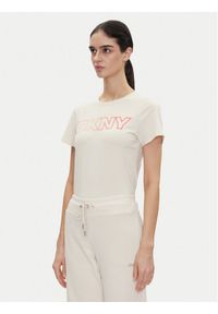 DKNY Sport T-Shirt DP5T1193 Beżowy Regular Fit. Kolor: beżowy. Materiał: bawełna. Styl: sportowy #1
