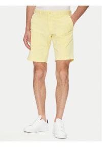 TOMMY HILFIGER - Tommy Hilfiger Szorty materiałowe Brooklyn MW0MW23563 Żółty Regular Fit. Kolor: żółty. Materiał: bawełna