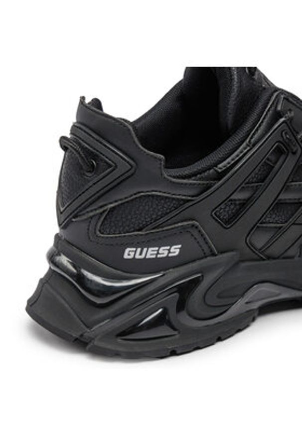 Guess Sneakersy Belluno Low FMTBEL ELE12 Czarny. Kolor: czarny. Materiał: skóra