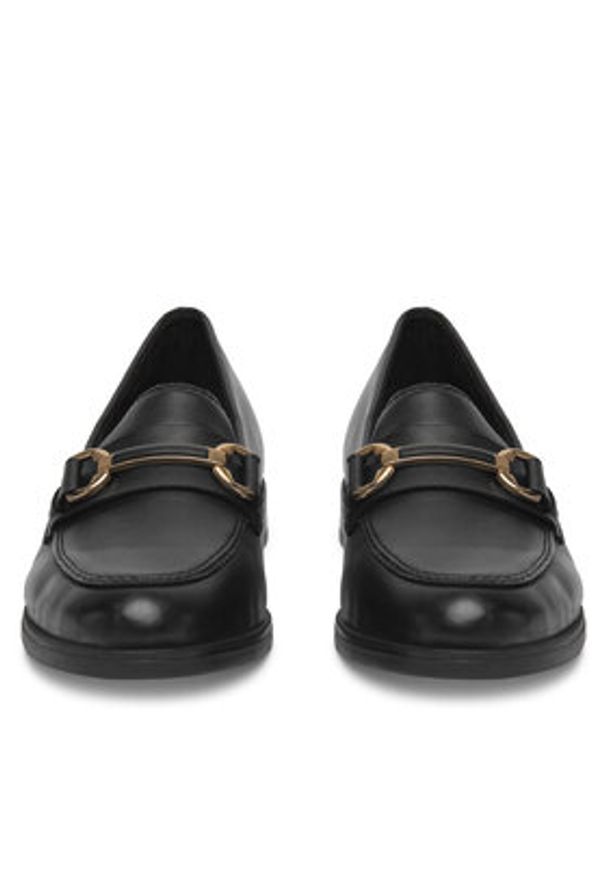 Rieker Mokasyny 46262-01 Czarny. Kolor: czarny. Materiał: skóra