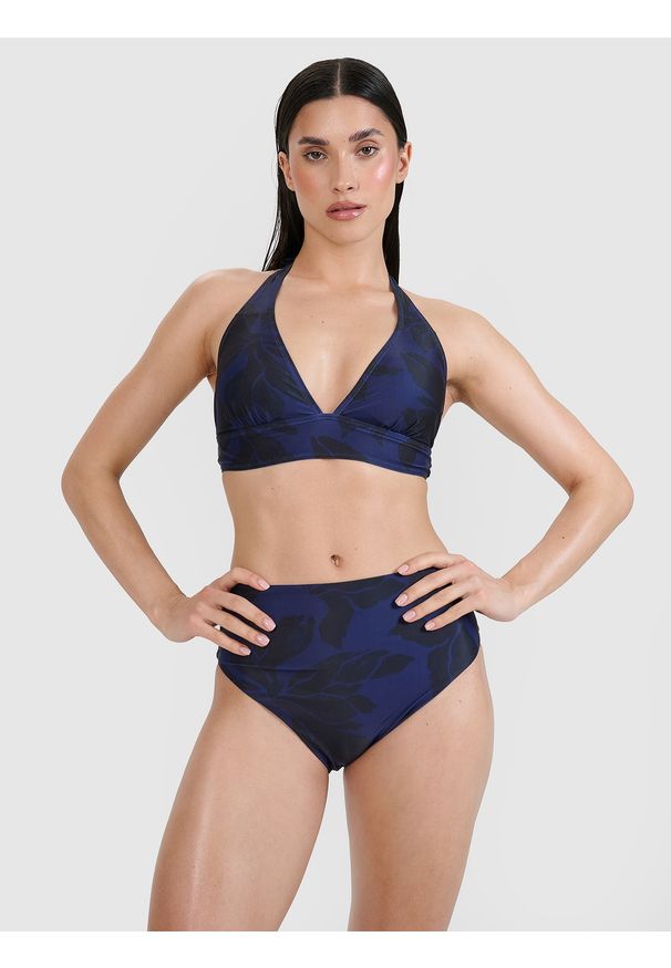 4f - 4F Góra od bikini damska - fioletowa M. Kolor: fioletowy. Materiał: materiał, syntetyk, elastan