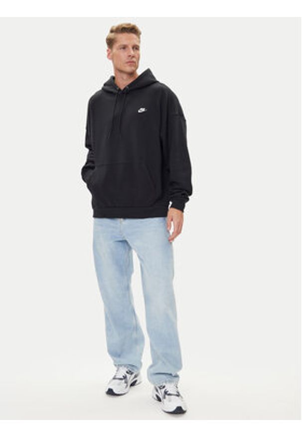 Nike Bluza Terry HJ1816 Czarny Oversize. Kolor: czarny. Materiał: bawełna