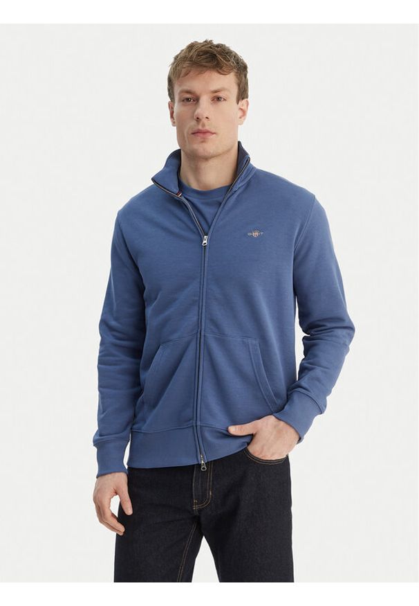 GANT - Gant Bluza Shield 2008006 Niebieski Regular Fit. Kolor: niebieski. Materiał: bawełna