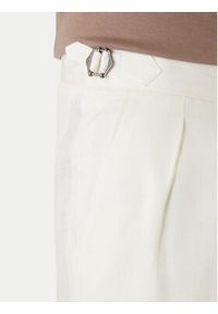 BOSS Szorty materiałowe H-Perin 50561858 Biały Tapered Fit. Kolor: biały. Materiał: len #3