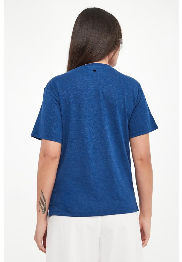 Weekend Max Mara - T-shirt lniany Pelota WEEKEND MAX MARA. Materiał: len