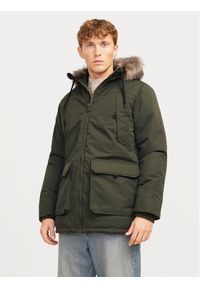 Jack & Jones Parka Construct 12258406 Zielony Regular Fit. Kolor: zielony. Materiał: syntetyk #1