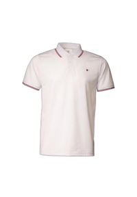SERGE BLANCO - Gładkie sportowe polo z krótkim rękawem Serge Blanco. Typ kołnierza: polo. Kolor: biały. Długość rękawa: krótki rękaw. Długość: krótkie. Wzór: gładki. Styl: sportowy
