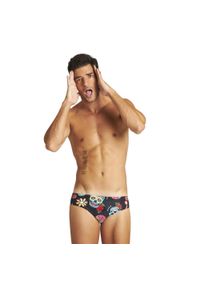 Kąpielówki męskie slipy kąpielowe treningowe na basen Arena Crazy Skulls. Kolor: różowy, niebieski, wielokolorowy, czarny #1