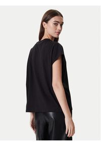 Karl Lagerfeld - KARL LAGERFELD Bluzka A4W17046 Czarny Relaxed Fit. Typ kołnierza: dekolt w karo. Kolor: czarny. Materiał: bawełna #4