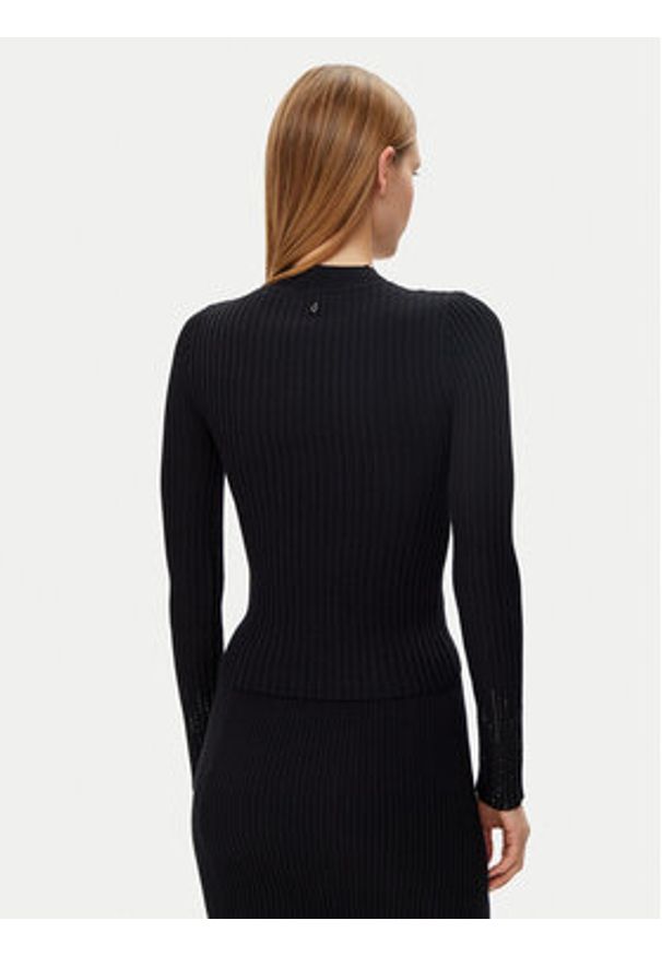 Guess Sweter W5RR15 Z2Y50 Czarny Regular Fit. Kolor: czarny. Materiał: syntetyk, wiskoza