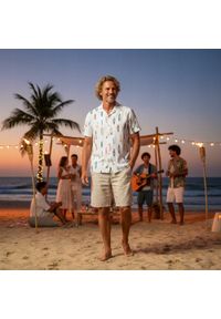 Męska Koszula Hawajska - Pako Jeans - Deski Surfingowe. Okazja: na plażę. Kolor: wielokolorowy. Materiał: wiskoza, bawełna. Styl: wakacyjny #7