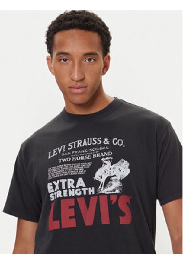 Levi's® T-Shirt 87373-0224 Czarny Relaxed Fit. Kolor: czarny. Materiał: bawełna