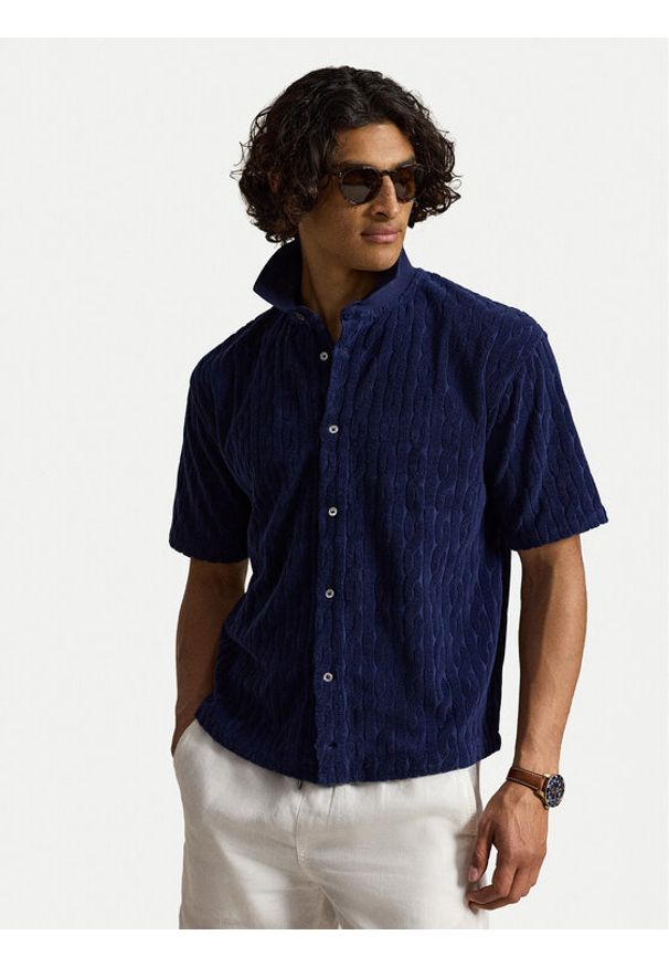 Polo Ralph Lauren Koszula 710B19621001 Granatowy Regular Fit. Typ kołnierza: polo. Kolor: niebieski. Materiał: bawełna