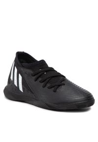 Adidas - Buty adidas Predatow Edge.3 In J GZ2891 Cblack/Ftwwht/Vivred. Kolor: czarny. Materiał: skóra #1