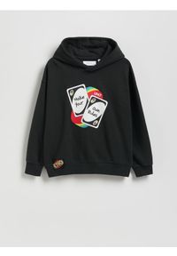 Reserved - Bawełniana bluza UNO - czarny. Kolor: czarny. Materiał: bawełna #1