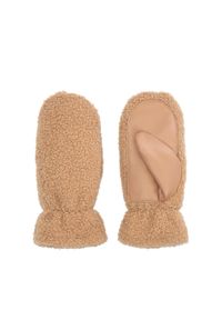 Kazar - Ciepłe jasnobrązowe rękawiczki damskie. Kolor: brązowy. Materiał: tkanina, syntetyk, skóra. Sezon: zima. Styl: elegancki, sportowy, klasyczny #2