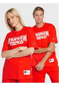 Champion T-Shirt Unisex STRANGER THINGS 217791 Czerwony Custom Fit. Kolor: czerwony. Materiał: bawełna #4