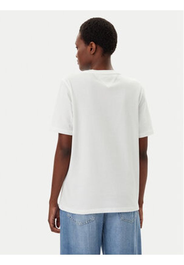 Tommy Jeans T-Shirt Tonal Tropics DW0DW21343 Écru Relaxed Fit. Materiał: bawełna