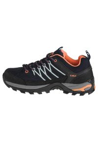 Buty trekkingowe damskie CMP Rigel Low niebieskie. Kolor: niebieski. Materiał: tkanina, materiał, skóra, syntetyk