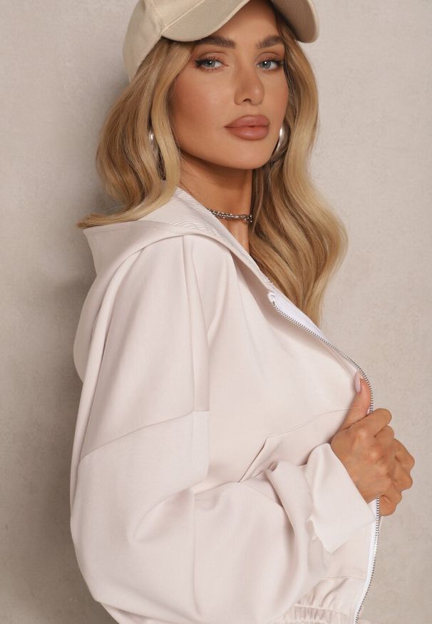 Renee - Jasnobeżowy Komplet Dresowy z Wiskozą Bluza i Spodnie o Szerokim Kroju Melriva. Kolor: beżowy. Materiał: wiskoza, dresówka