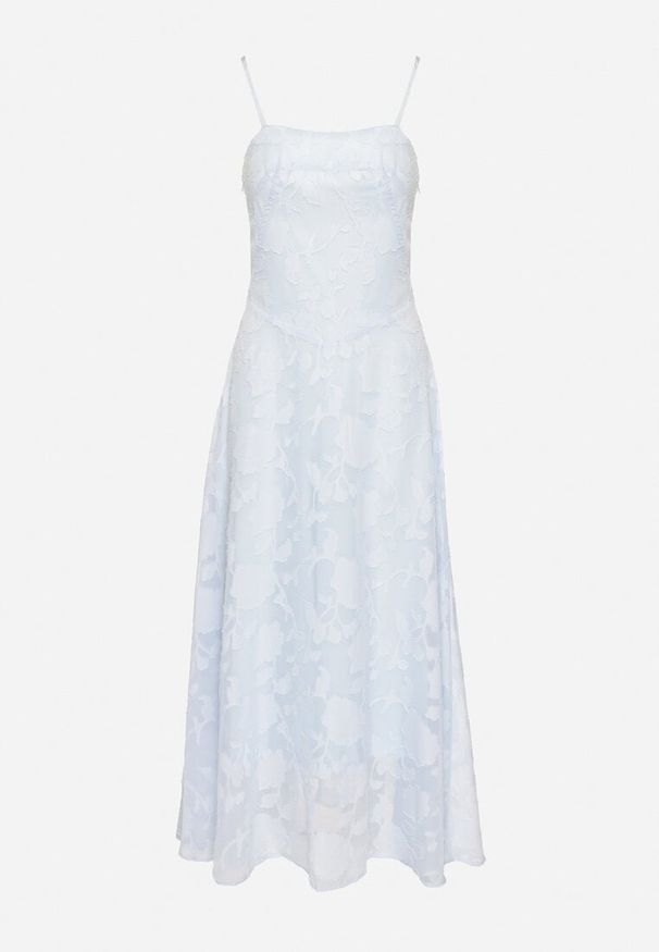 Born2be - Jasnoniebieska Rozkloszowana Sukienka Vices z Gorsetowym Wiązaniem Fenosella. Okazja: na imprezę. Typ kołnierza: dekolt gorset. Kolor: niebieski. Długość rękawa: na ramiączkach. Sezon: lato. Typ sukienki: gorsetowe. Styl: elegancki