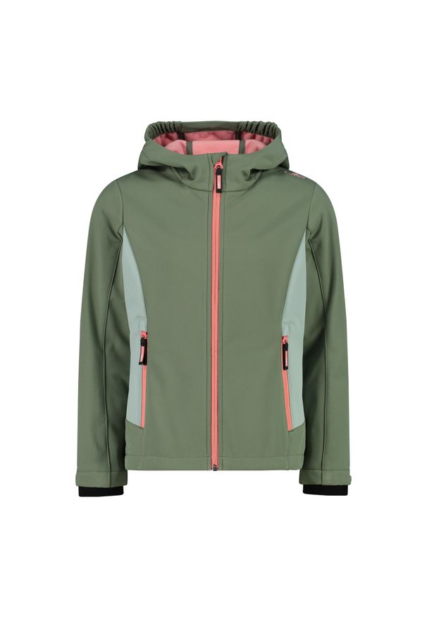 Kurtka dziewczęca CMP Astralix. Kolor: zielony. Materiał: softshell. Sport: turystyka piesza