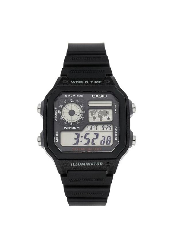 Casio Zegarek AE-1200WH-1AVEF Czarny. Kolor: czarny