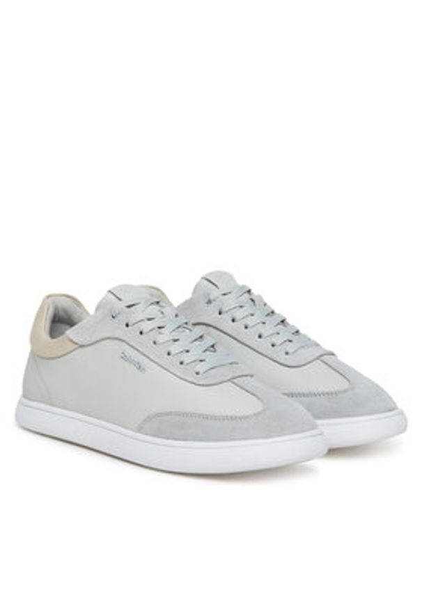 Calvin Klein Sneakersy Cupsole Lace Up - Lth Sue Mix HW0HW02435 Szary. Kolor: szary. Materiał: skóra