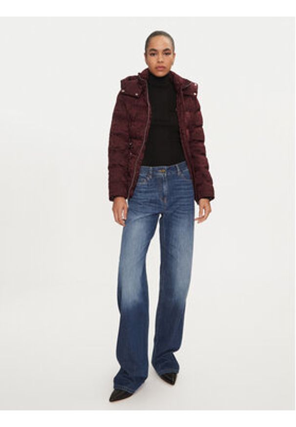 Elisabetta Franchi Kurtka puchowa PI-70D-46E2-V640 Bordowy Regular Fit. Kolor: czerwony. Materiał: syntetyk