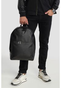 Guess - GUESS Czarny plecak męski Milano. Kolor: czarny. Materiał: skóra ekologiczna. Styl: elegancki, casual #9