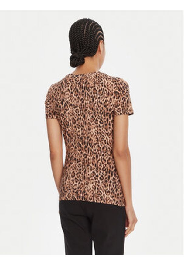 Just Cavalli T-Shirt 79PAHE07 CJ112 Brązowy Slim Fit. Kolor: brązowy. Materiał: bawełna